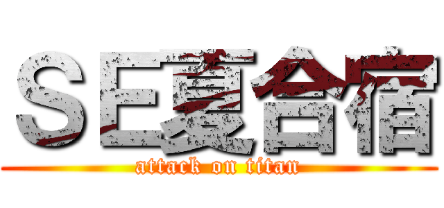 ＳＥ夏合宿 (attack on titan)