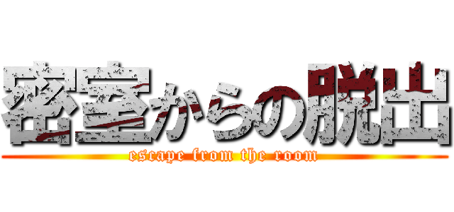密室からの脱出 (escape from the room)