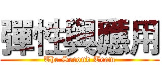 彈性與應用 (The Second Team)