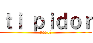 ｔｉ ｐｉｄｏｒ (net ti)