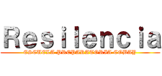 Ｒｅｓｉｌｅｎｃｉａ (ESCUELA PREPARATORIA COBAY)