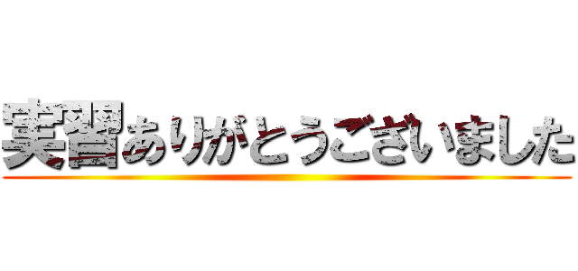実習ありがとうございました ()