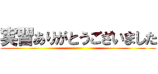 実習ありがとうございました ()