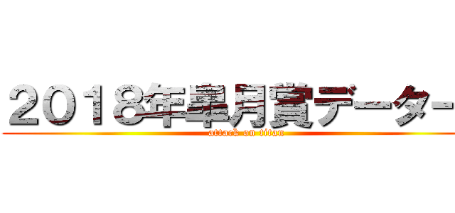 ２０１８年皐月賞データー！ (attack on titan)