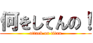 何をしてんの！ (attack on titan)