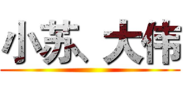 小苏、大伟 ()