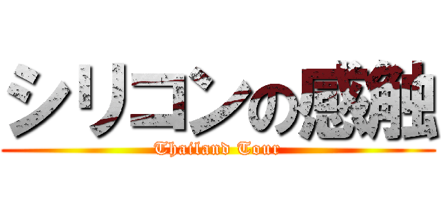 シリコンの感触 (Thailand Tour)