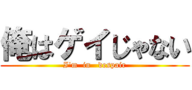 俺はゲイじゃない (I'm  in   despair)
