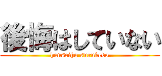 後悔はしていない (hanseiha surukedo)