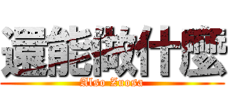 還能做什麼 (Also Zuosa)