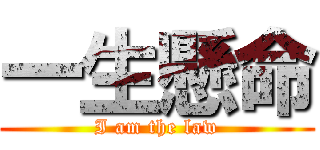 一生懸命 (I am the law)