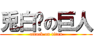 兎白‏の巨人 (attack on titan)