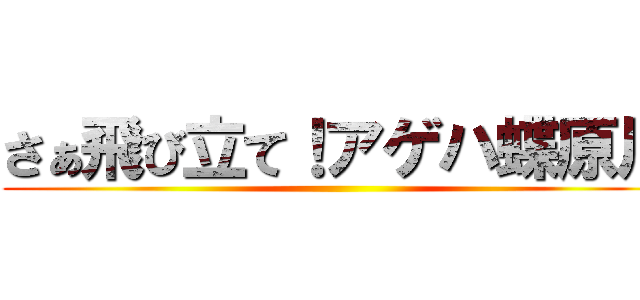 さぁ飛び立て！アゲハ蝶原川 ()