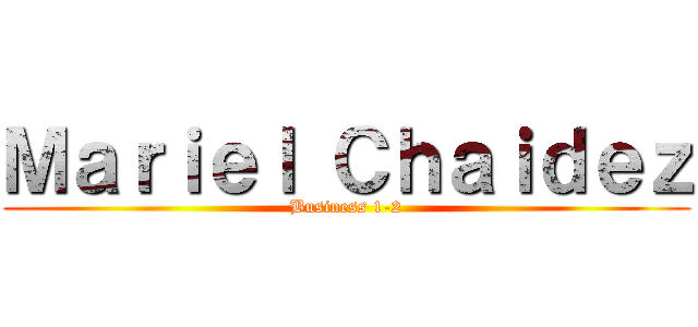 Ｍａｒｉｅｌ Ｃｈａｉｄｅｚ (Business 1-2)