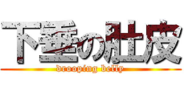 下垂の肚皮 (drooping belly)