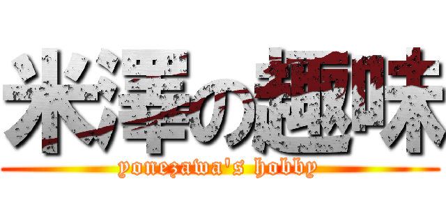 米澤の趣味 (yonezawa\'s hobby)