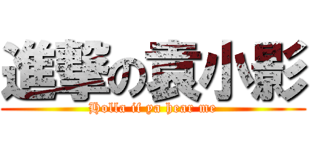 進撃の袁小影 (Holla if ya hear me)