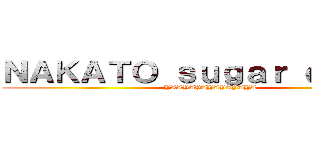 ＮＡＫＡＴＯ ｓｕｇａｒ ｄａｄｄｙ (YAAYAYAYAYAYAYA)