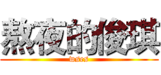 熬夜的俊琪 (wses)