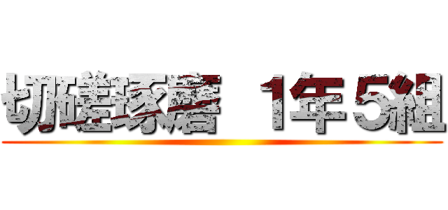 切磋琢磨 １年５組 ()