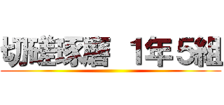 切磋琢磨 １年５組 ()