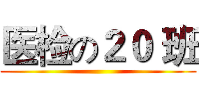 医检の２０ 班 ()