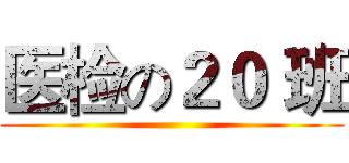 医检の２０ 班 ()