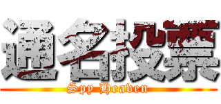通名投票 (Spy Heaven)