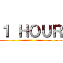 １ ＨＯＵＲ ()