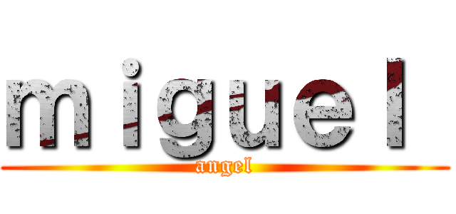 ｍｉｇｕｅｌ  (angel)