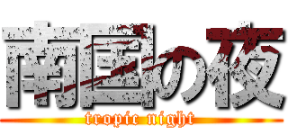 南国の夜 (tropic night)
