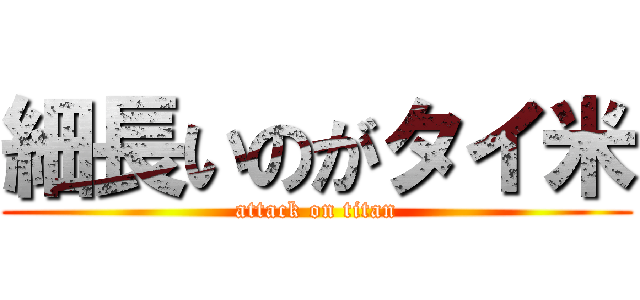 細長いのがタイ米 (attack on titan)