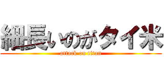 細長いのがタイ米 (attack on titan)