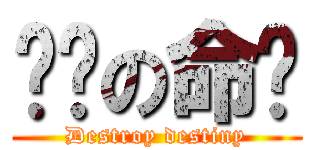 毁灭の命运 (Destroy destiny)