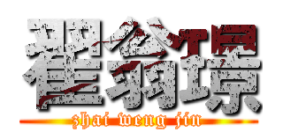 翟翁璟 (zhai weng jin)