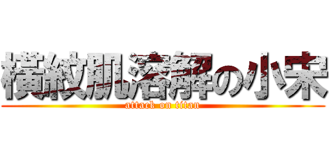 橫紋肌溶解の小宋 (attack on titan)