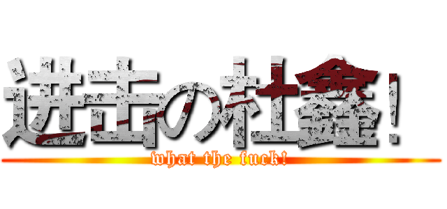 进击の杜鑫！ (what the fuck!)