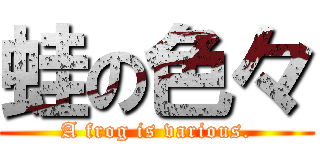 蛙の色々 (A frog is various.)