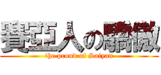 賽亞人の驕傲 (the proud of Saiyan)