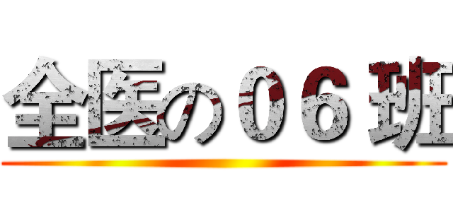 全医の０６ 班 ()