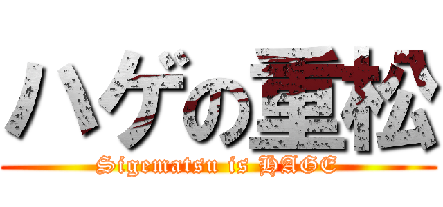 ハゲの重松 (Sigematsu is HAGE)