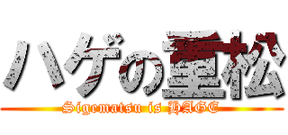 ハゲの重松 (Sigematsu is HAGE)