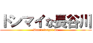 ドンマイな長谷川 (Don't forget me)