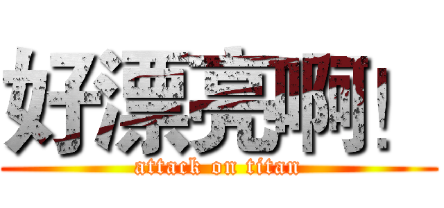 好漂亮啊！ (attack on titan)