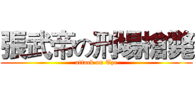 張武帝の刑場槍斃 (attack on Tze)