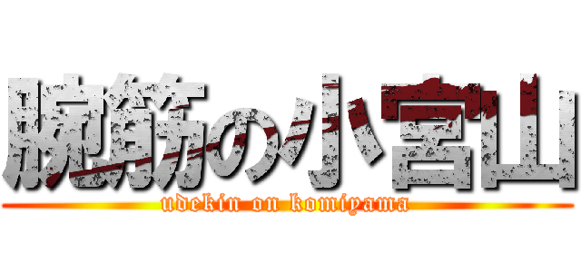腕筋の小宮山 (udekin on komiyama)