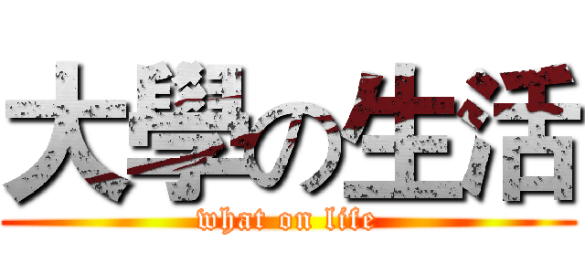大學の生活 (what on life)