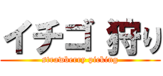 イチゴ 狩り (strawberry picking)