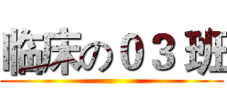临床の０３ 班 ()
