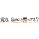 貴方、私のこと知ってる？ ()